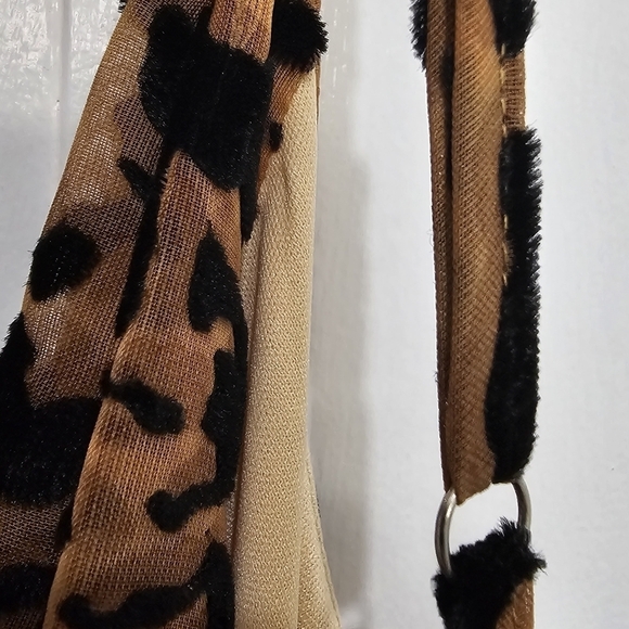 Lulus She's Feisty Tan Leopard Print Cowl Neck Mini Dress Size M - Picture 17 of 17